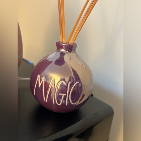Rae Dunn Potion Bottle Incense Ceramic Vase. Purple Iridescent Halloween - Picture 3 of 3